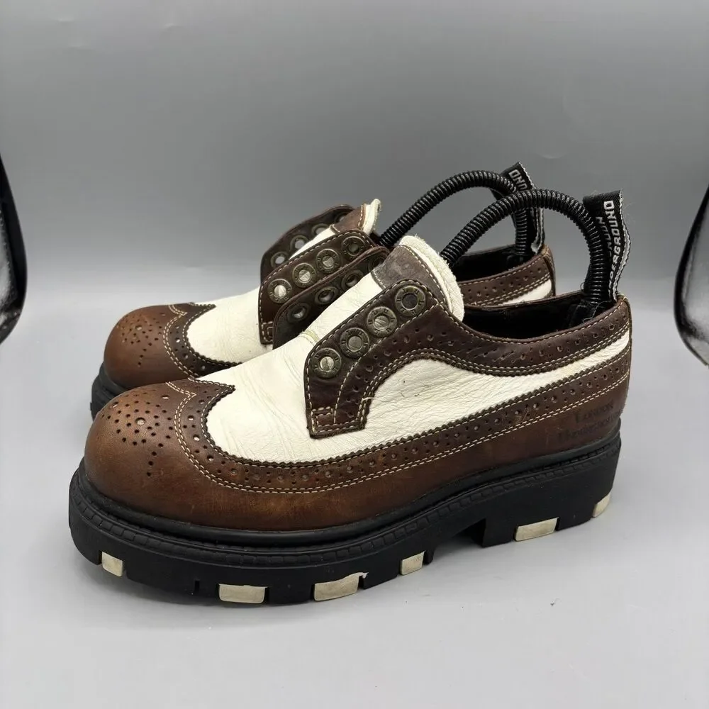 LONDON UNDERGROUND Y2K Creeper Platform Shoes Wingtip Chunky Women's Size 6.5